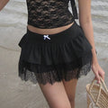 Patchwork Preppy Black Skirt image 1