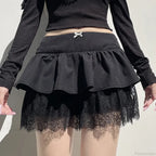 Patchwork Preppy Black Skirt image 4