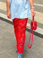 Patchwork See-Through Maxi Skirt image 7