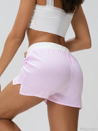 Patchwork Striped Elastic Waist Short image 2