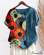 Patterned neck crew tee image 4