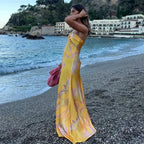PB&ZA Satin Printed Strapless Vacation Dress image 3