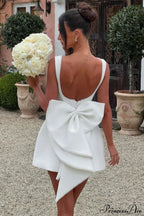 Pearl Bow Open-Back Edgy Short Party Dress image 5
