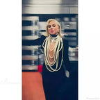 Pearl Embellished Sheer Sleeve Prom Dress image 2