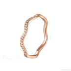 Personalized Irregular Curved Edge Rose Gold Ring image 5