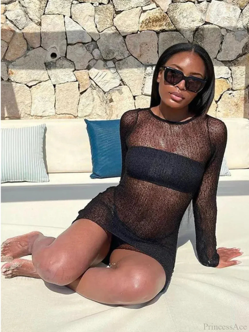 Perspective Long Sleeve Mini Dress image 5
