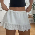 Petal Lace Coquette Pleated Skirt image 1