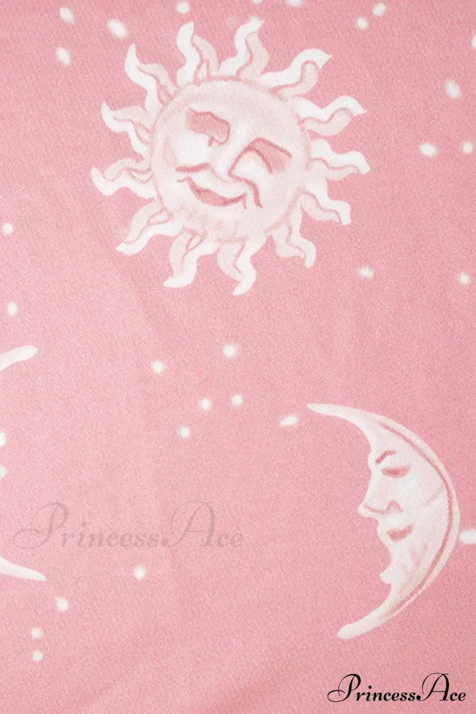 Pink Abstract Print Flares Pants image 8