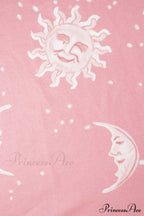 Pink Abstract Print Flares Pants image 8