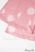 Pink Abstract Print Flares Pants image 6