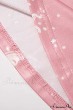 Pink Abstract Print Flares Pants image 7