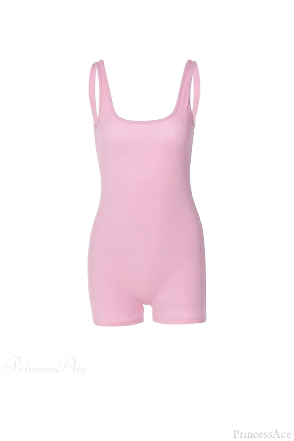 Pink Crisscross Back Rompers with Scoop Neck image 4