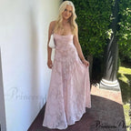 Pink Floral Stylish Lace Maxi Dress image 4