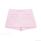 Pink Halter Sleeveless Charming Top And Skort Set image 10