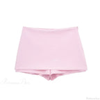 Pink Halter Sleeveless Charming Top And Skort Set image 5