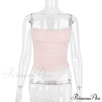 Pink Mesh Stylish Tube Corset Top image 8