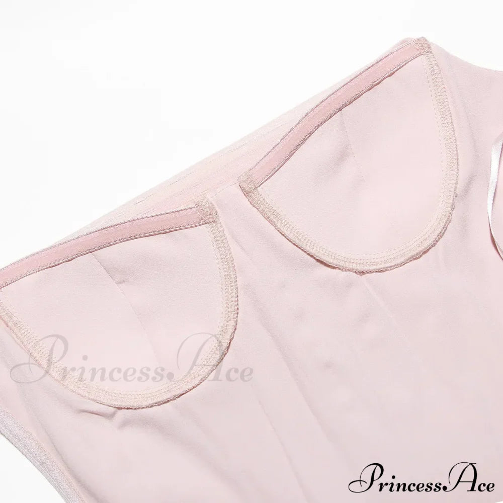 Pink Mesh Stylish Tube Corset Top image 14