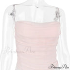 Pink Mesh Stylish Tube Corset Top image 10