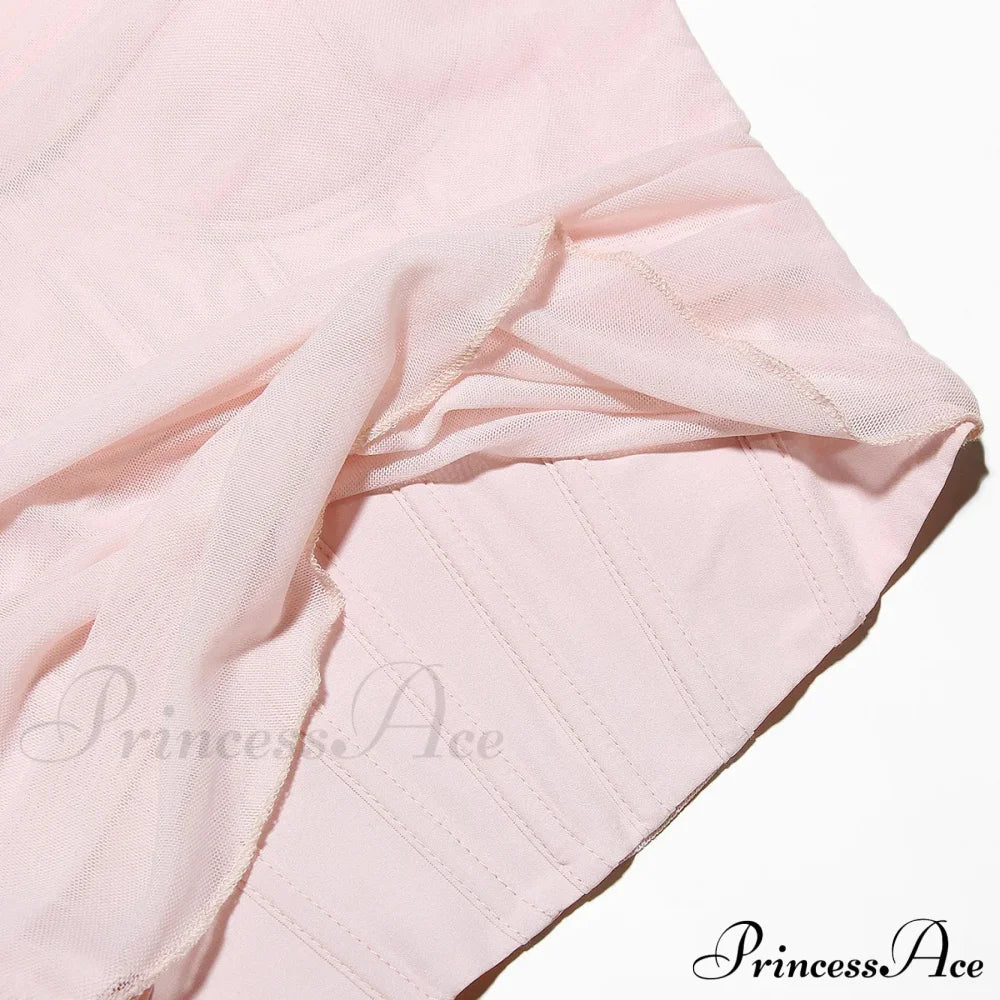Pink Mesh Stylish Tube Corset Top image 13