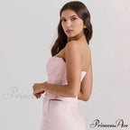 Pink Mesh Stylish Tube Corset Top image 7