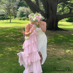 Pink Pleated Stylish Halter Maxi Dress image 13