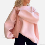 Pink Streetwear O-neck Sweater image 6