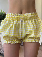 Plaid Bowknot Loose Bloomer Short image 6