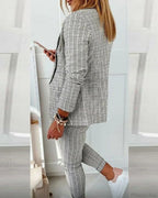 Plaid Comfortable Casual Women's Set image 6