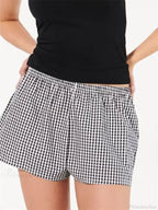 Plaid Elastic Waist Sleep Short image 2