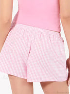 Plaid Elastic Waist Sleep Short image 5