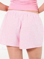 Plaid Elastic Waist Sleep Short image 6
