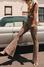 Plaid Flare Fashion Pants image 3