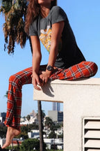 Plaid Flare Fashion Pants image 5