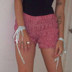 Plaid Frill Tiered Low-Rise Short image 3