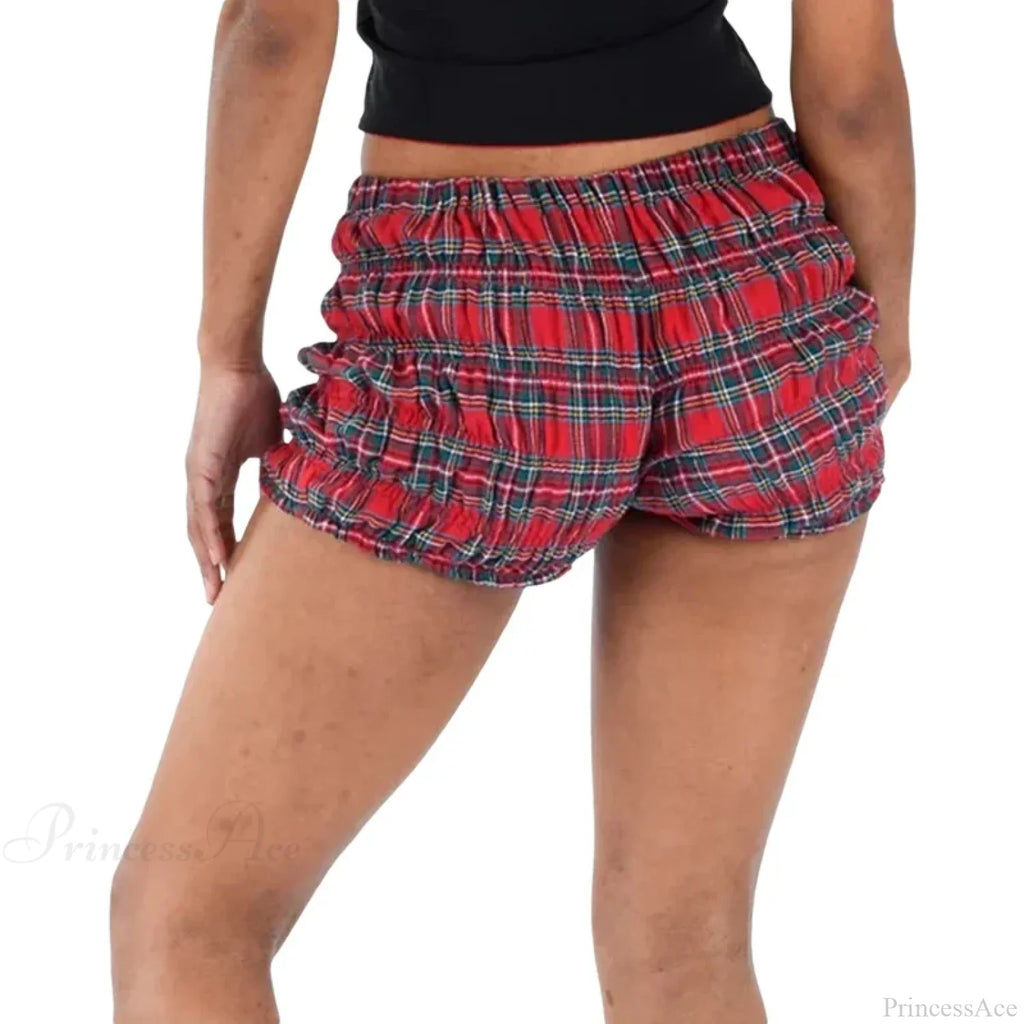 Plaid Frill Tiered Low-Rise Short image 4