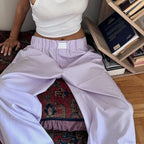 Plaid High Waist Straight Wide Leg Pajama Pant image 1