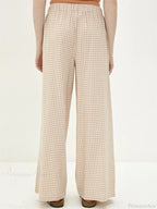 Plaid High-Waisted Drawstring Wide Leg Streetwear Pant image 2