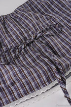 Plaid Lace Cropped Elastic Tie Waist Two Piece Set image 6