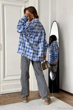 Plaid Long Sleeve Loose Casual Blouse image 7