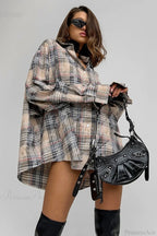Plaid Long Sleeve Loose Casual Blouse image 2