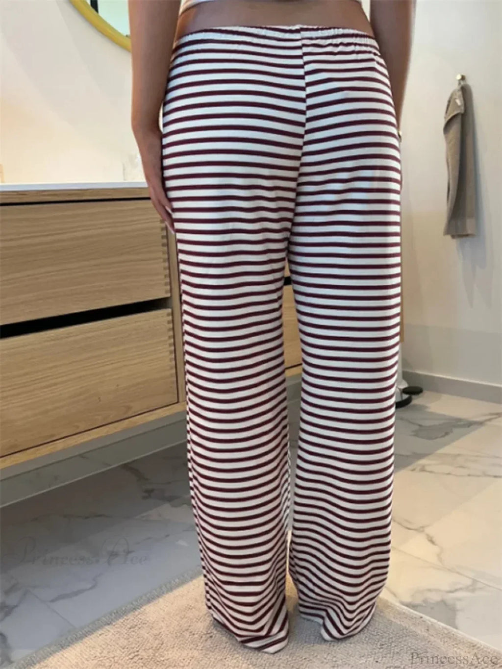 Plaid Print Wide Leg Casual Spring Summer Pant image 4
