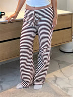 Plaid Print Wide Leg Casual Spring Summer Pant image 3