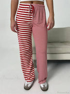 Plaid Print Wide Leg Casual Spring Summer Pant image 6