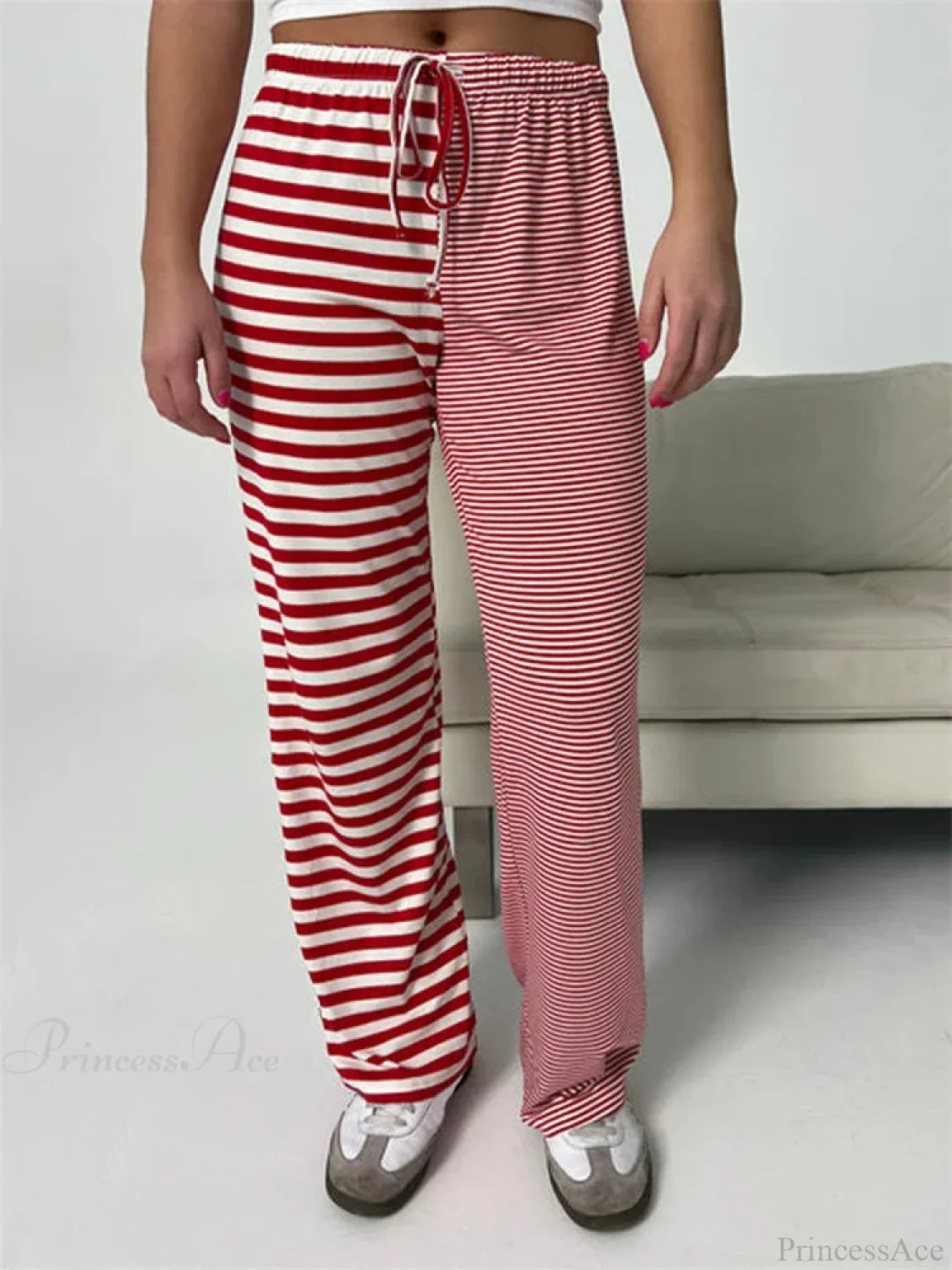 Plaid Print Wide Leg Casual Spring Summer Pant image 6