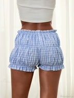 Plaid Ruched Ruffle Bloomer Short image 4