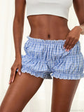 Plaid Ruched Ruffle Bloomer Short image 3