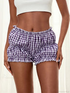 Plaid Ruched Ruffle Bloomer Short image 5