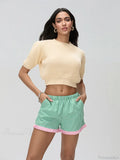 Plaid Ruffle Hem Loose Short image 7