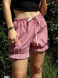 Plaid Ruffled Drawstring Bloomer Short image 5