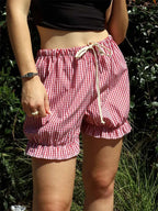 Plaid Ruffled Drawstring Bloomer Short image 5